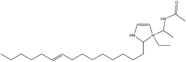 1-[1-(Acetylamino)ethyl]-1-ethyl-2-(9-pentadecenyl)-4-imidazoline-1-ium Struktur