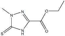 4,5-Dihydro-5-thioxo-1-methyl-1H-1,2,4-triazole-3-carboxylic acid ethyl ester Struktur