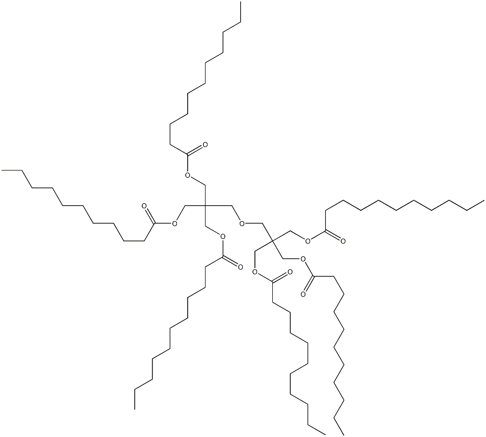 2,2'-[Oxybis(methylene)]bis[2-[(undecanoyloxy)methyl]-1,3-propanediol diundecanoate] Struktur