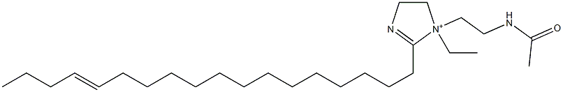 1-[2-(Acetylamino)ethyl]-1-ethyl-2-(14-octadecenyl)-2-imidazoline-1-ium Struktur