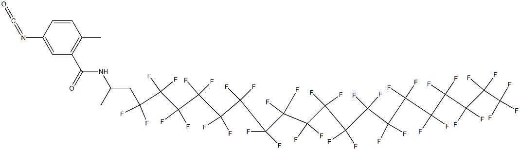 3-Isocyanato-6-methyl-N-[2-(nonatriacontafluorononadecyl)-1-methylethyl]benzamide Struktur