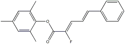 (2Z)-2-Fluoro-5-phenyl-2,4-pentadienoic acid 2,4,6-trimethylphenyl ester Struktur