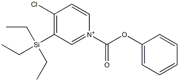 4-Chloro-1-phenoxycarbonyl-3-(triethylsilyl)pyridinium Struktur