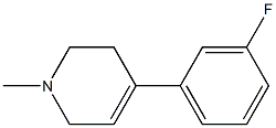 1-Methyl-4-(3-fluorophenyl)-1,2,3,6-tetrahydropyridine Struktur