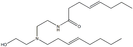 N-[2-[N-(2-Hydroxyethyl)-N-(3-octenyl)amino]ethyl]-4-octenamide Struktur