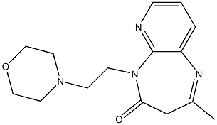 2-Methyl-5-(2-morpholinoethyl)-3H-pyrido[2,3-b][1,4]diazepin-4(5H)-one Struktur