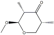 (2R,3S,5R)-2-Methoxy-3,5-dimethyl-2,3,5,6-tetrahydro-4H-pyran-4-one Struktur