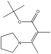 2-Methyl-3-(pyrrolidin-1-yl)-2-butenoic acid tert-butyl ester Struktur