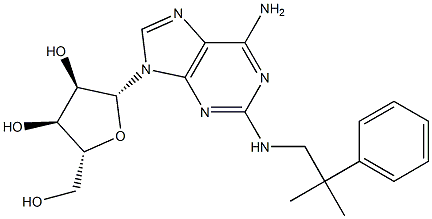 2-(2-Methyl-2-phenylpropylamino)adenosine Struktur