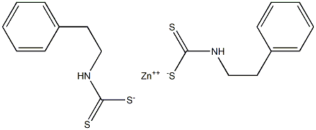 Bis(phenethyldithiocarbamic acid)zinc salt Struktur