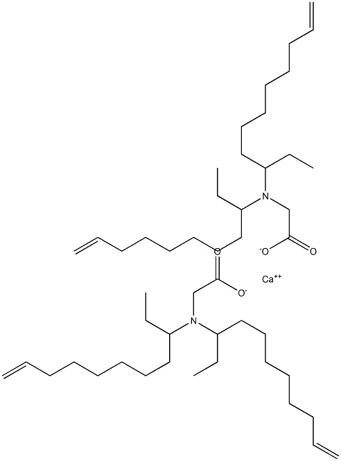 Bis[N,N-di(10-undecen-3-yl)glycine]calcium salt Struktur