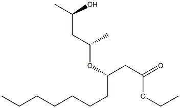 (S)-3-[(1S,3R)-1-Methyl-3-hydroxybutoxy]decanoic acid ethyl ester Struktur