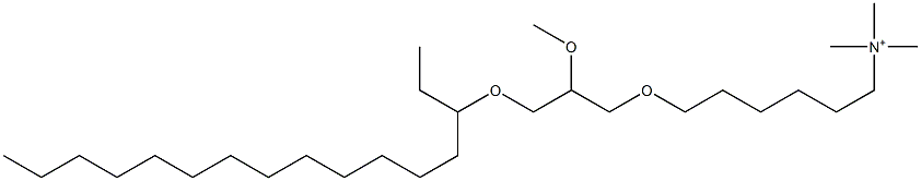 6-(3-Hexadecyloxy-2-methoxypropyloxy)-N,N,N-trimethylhexan-1-aminium Struktur