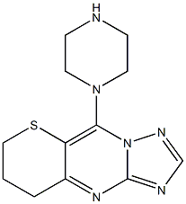 8,9-Dihydro-5-(piperazin-1-yl)-7H-thiopyrano[3,2-d][1,2,4]triazolo[1,5-a]pyrimidine Struktur