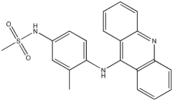 N-[3-Methyl-4-[(acridine-9-yl)amino]phenyl]methanesulfonamide Struktur