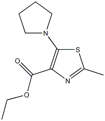 2-Methyl-5-(1-pyrrolidinyl)thiazole-4-carboxylic acid ethyl ester Struktur