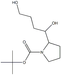 2-(1,4-Dihydroxybutyl)-1-pyrrolidinecarboxylic acid tert-butyl ester Struktur