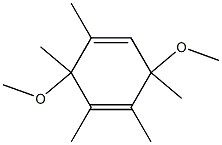 3,6-Dimethoxy-1,2,3,4,6-pentamethyl-1,4-cyclohexadiene Struktur