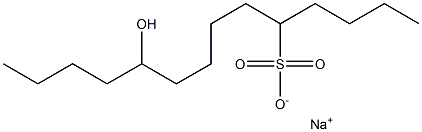 10-Hydroxytetradecane-5-sulfonic acid sodium salt Struktur