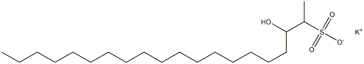 3-Hydroxyicosane-2-sulfonic acid potassium salt Struktur