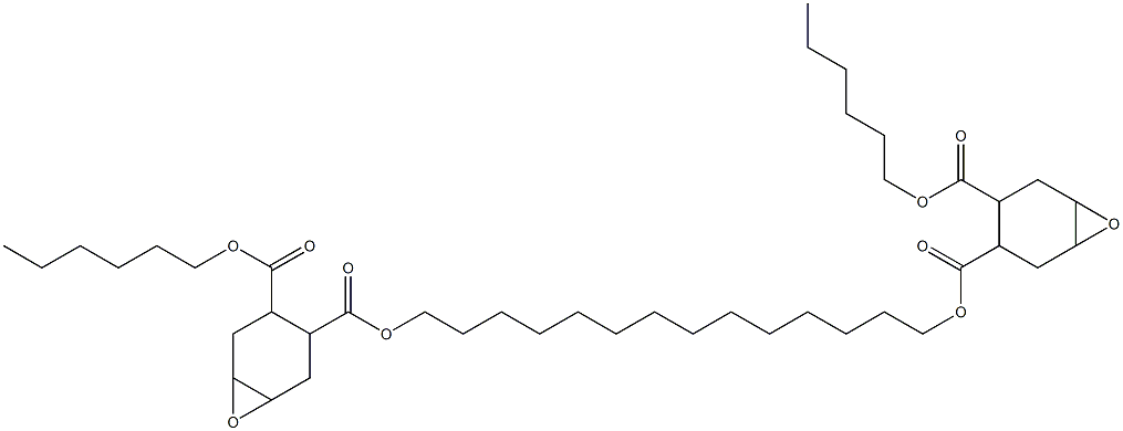 Bis[2-(hexyloxycarbonyl)-4,5-epoxy-1-cyclohexanecarboxylic acid]1,14-tetradecanediyl ester Struktur