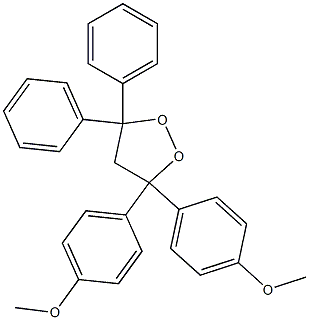 3,3-Bis(4-methoxyphenyl)-5,5-diphenyl-1,2-dioxolane Struktur