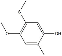 2-Methyl-4-methoxy-5-(methylthio)phenol Struktur