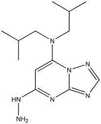 5-Hydrazino-7-diisobutylamino[1,2,4]triazolo[1,5-a]pyrimidine Struktur