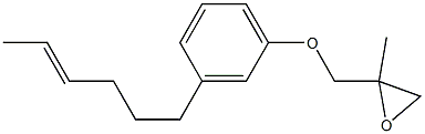 3-(4-Hexenyl)phenyl 2-methylglycidyl ether Struktur