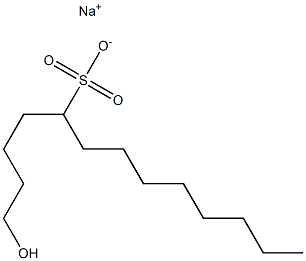 1-Hydroxytridecane-5-sulfonic acid sodium salt Struktur