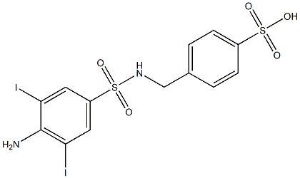 4-[[(3,5-Diiodosulfanilyl)amino]methyl]benzenesulfonic acid Struktur