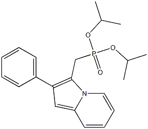 (2-Phenylindolizin-3-yl)methylphosphonic acid diisopropyl ester Struktur