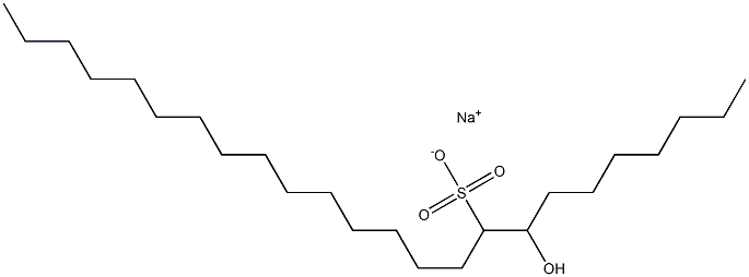 8-Hydroxytetracosane-9-sulfonic acid sodium salt Struktur