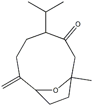 3,6-Epoxy-3-methyl-7-methylene-10-isopropylcyclodecan-1-one Struktur