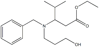 3-[Benzyl(3-hydroxypropyl)amino]-4-methylvaleric acid ethyl ester Struktur