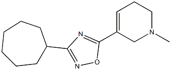 3-Cycloheptyl-5-[(1,2,5,6-tetrahydro-1-methylpyridin)-3-yl]-1,2,4-oxadiazole Struktur