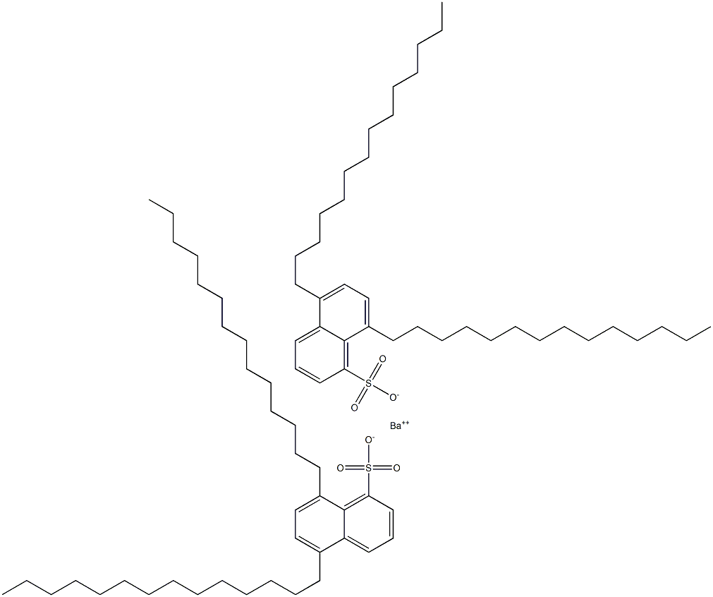 Bis(5,8-ditetradecyl-1-naphthalenesulfonic acid)barium salt Struktur