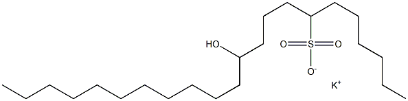 11-Hydroxydocosane-7-sulfonic acid potassium salt Struktur