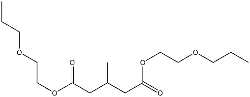 3-Methylglutaric acid bis(2-propoxyethyl) ester Struktur