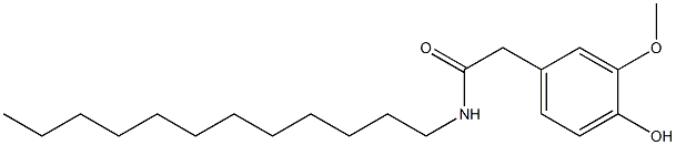 N-Dodecyl-4-hydroxy-3-methoxybenzeneacetamide Struktur