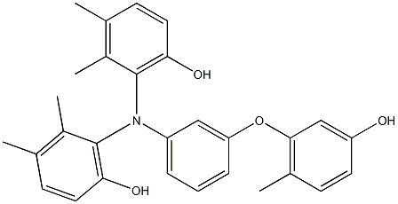 N,N-Bis(6-hydroxy-2,3-dimethylphenyl)-3-(3-hydroxy-6-methylphenoxy)benzenamine Struktur