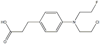 3-[p-[(2-Chloroethyl)(2-fluoroethyl)amino]phenyl]propanoic acid Struktur