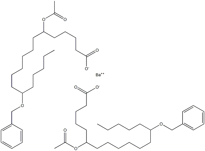 Bis(13-benzyloxy-6-acetyloxystearic acid)barium salt Struktur