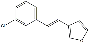 3-(3-Chlorostyryl)furan Struktur