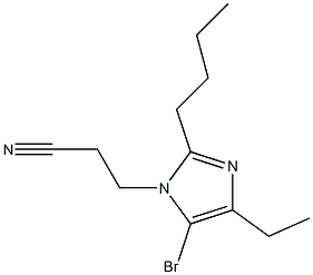 5-Bromo-2-butyl-1-(2-cyanoethyl)-4-ethyl-1H-imidazole Struktur