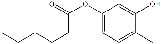 Hexanoic acid 3-hydroxy-4-methylphenyl ester Struktur