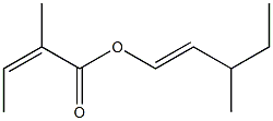 2-Methylisocrotonic acid 3-methyl-1-pentenyl ester Struktur