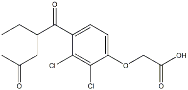 2-[2,3-Dichloro-4-(2-ethyl-4-oxopentanoyl)phenoxy]acetic acid Struktur