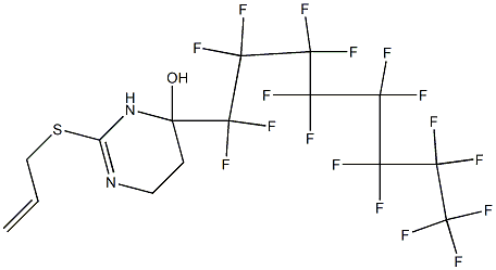 2-(Allylthio)-4-(heptadecafluorooctyl)-3,4,5,6-tetrahydropyrimidin-4-ol Struktur