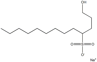 1-Hydroxytridecane-4-sulfonic acid sodium salt Struktur